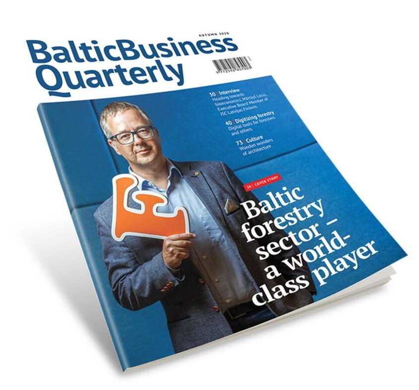 Magazine Baltic Business Quarterly with Martins Lacis on the cover