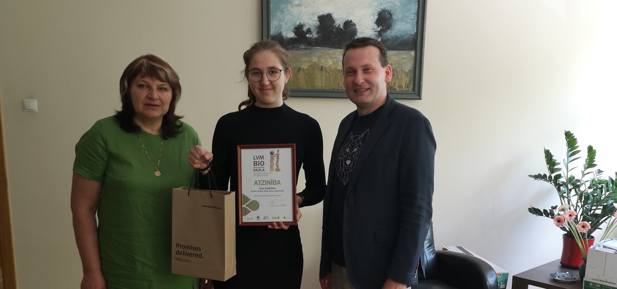 Uzvarētāja "Latvijas Finiera" stipendijas konkursā "LVM Bioekonomikas skola"