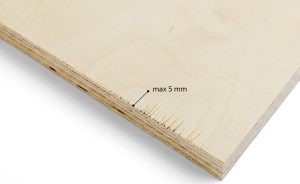Defects at the edges caused by the sanding or trimming